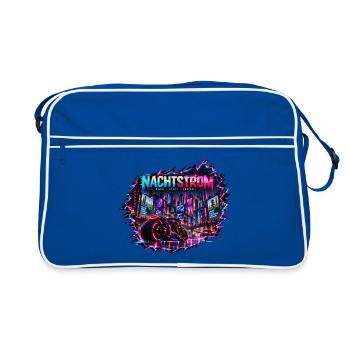 Nachtstrom Neon City - Retro Tasche - Blau/Weiß - Vorne