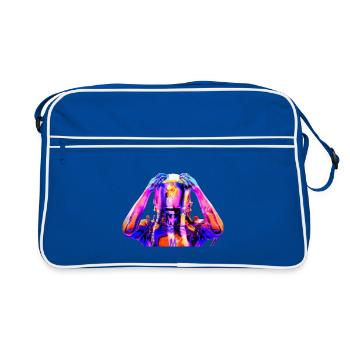 Neon Astronaut Colorful Psychedelic - Retro Bag - blue/white - Front