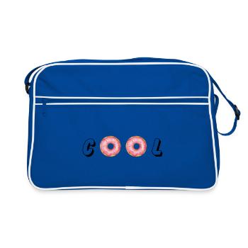 Delicious donuts with colorful sprinkles - Retro Bag - blue/white - Front