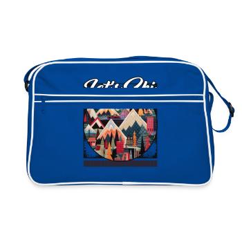 Let’s Ski Patchwork Ski Memories Quilted - Retro Bag - blue/white - Front
