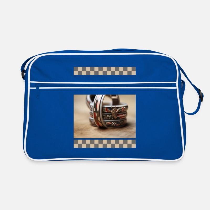 Concentric American Flags Desert Camo Depth Retro Bag