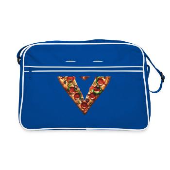 Pizza Besties Forever Matching - Retro Bag - blue/white - Front