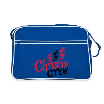 Funny moose for Christmas - Retro Bag - blue/white - Front