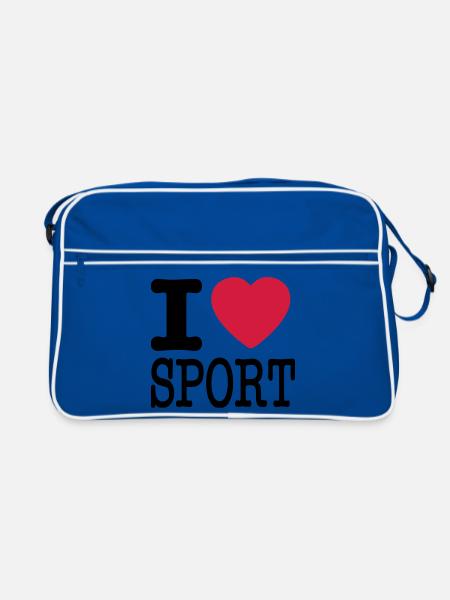 J'aime le sport - Sac Retro - bleu/blanc - Devant
