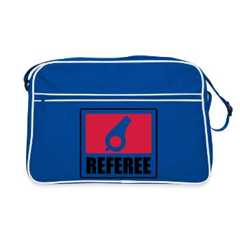 Referee - Schiedsrichter Arbitre - Sport - Match - Retro Tasche - Blau/Weiß - Vorne