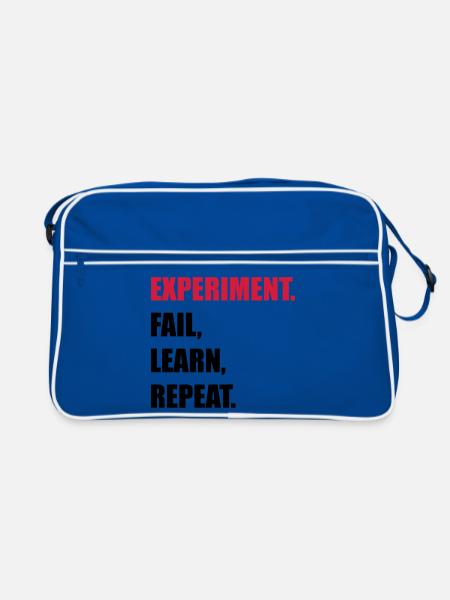 science - Retro Bag - blue/white - Front