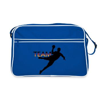 Handballer, équipe d’Allemagne, Championnat d’Europe Symbole - Sac Retro - bleu/blanc - Devant