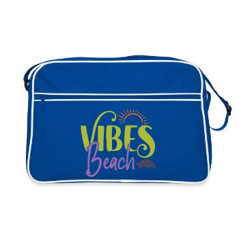 Ambiance de plage - Sac Retro - bleu/blanc - Devant