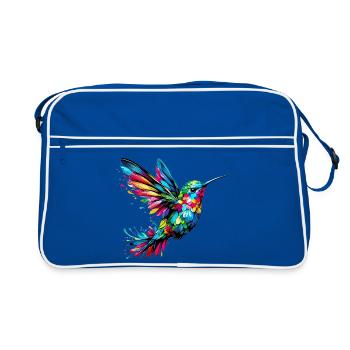 Hummingbird - Retro Bag - blue/white - Front