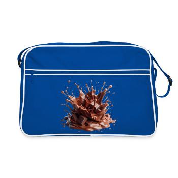Éruption chocolatée - Sac Retro - bleu/blanc - Devant