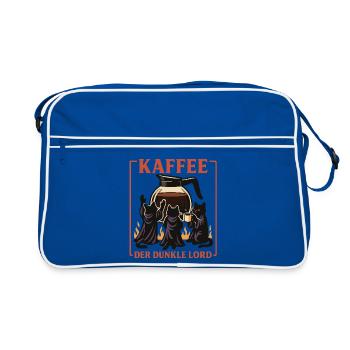 Kaffee Der Dunkle Lord - Retro Tasche - Blau/Weiß - Vorne