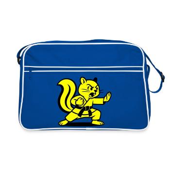 Karate Squirrels! - Retro Bag - blue/white - Front