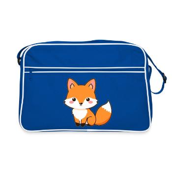 Fuchs - Retro Tasche - Blau/Weiß - Vorne