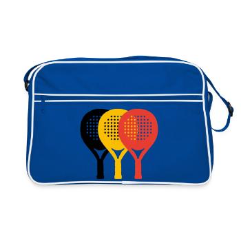 padel Belgique tricolore - Sac Retro - bleu/blanc - Devant