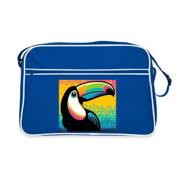 toucan - Retro Bag - blue/white - Front