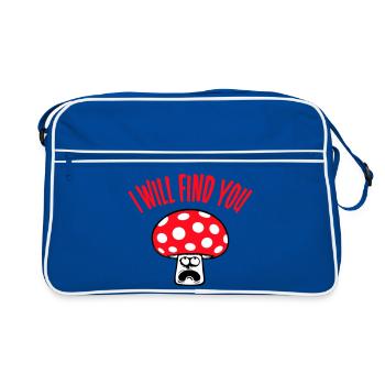 Pilz Je te trouverai effrayé, paniqué - Sac Retro - bleu/blanc - Devant