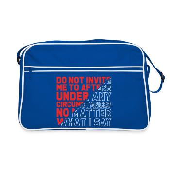 Ne m’invitez pas au festival Afters Rave Party - Sac Retro - bleu/blanc - Devant