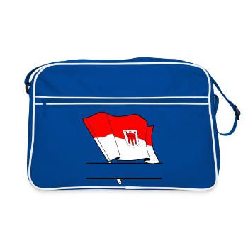 Espace de noms du drapeau du Vorarlberg - Sac Retro - bleu/blanc - Devant