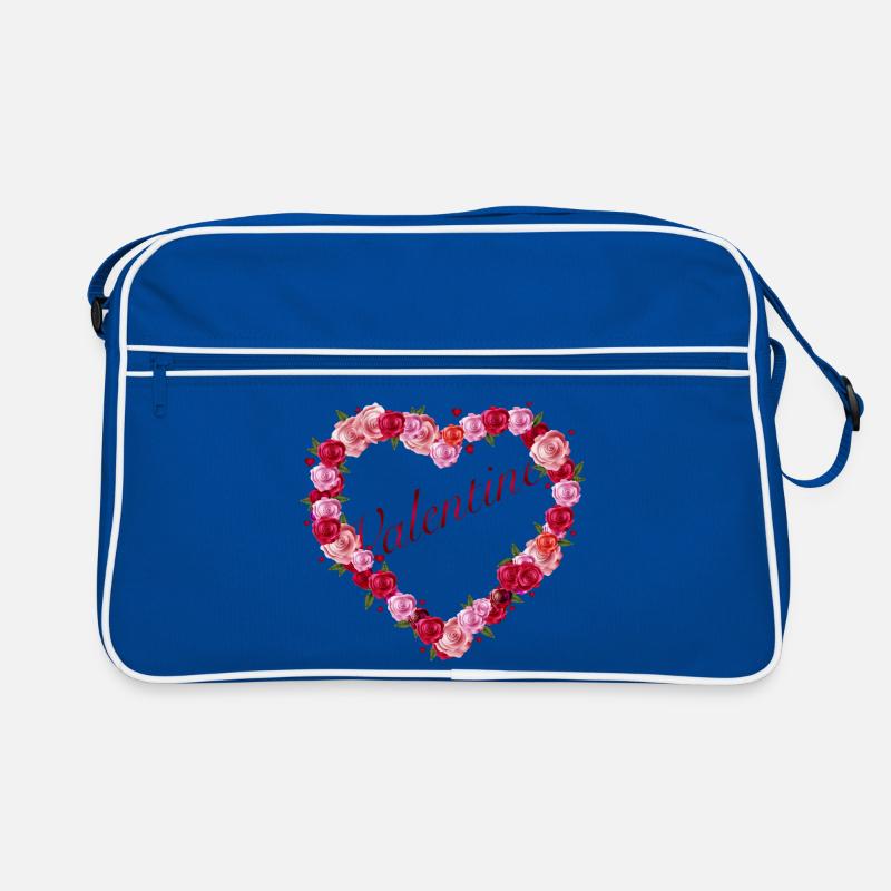 Heart-shaped rose greeting for Valentine's Day Retro Bag