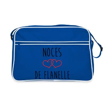 Noces de flanelle – 43 ans de mariage - Sac Retro - bleu/blanc - Devant