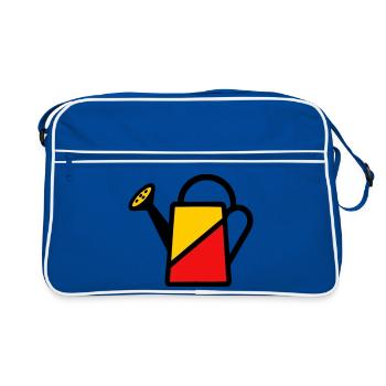 Arrosoir Bicolore Outil Jardinier Potager - Sac Retro - bleu/blanc - Devant