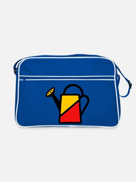 Two-tone watering can tool vegetable gardener - Retro Bag - blue/white - Front