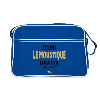 T’es pas le moustique le plus vif de l’été - Sac Retro - bleu/blanc - Devant