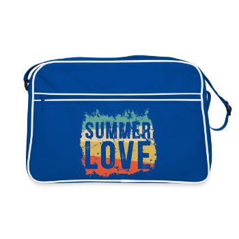 L’amour d’été dans le grunge rétro - Sac Retro - bleu/blanc - Devant