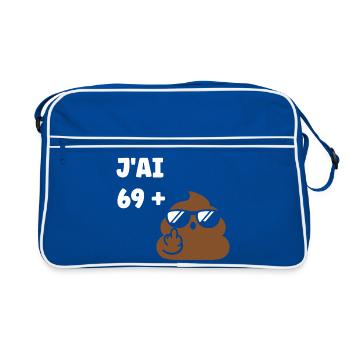 69 plus 1 - Retro Bag - blue/white - Front