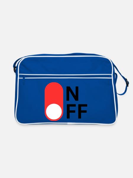 ON/OFF mode - Retro Bag - blue/white - Front