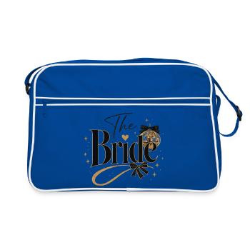 The Bride Club -Discokugel!  - Retro Tasche - Blau/Weiß - Vorne