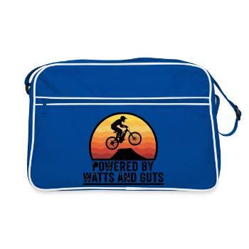 Sunset E-MTB E-Bike Sprungkraft - Retro Tasche - Blau/Weiß - Vorne