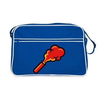 Bengal Fire Pyro Smoke Icon - Retro Bag - blue/white - Front