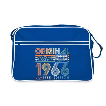 Original 1966 Vintage Vintage Retro Birthday - Retro Bag - blue/white - Front