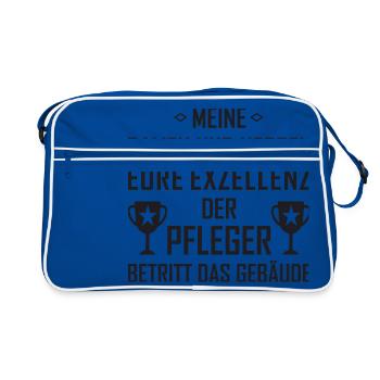 Der Pfleger - Retro Tasche - Blau/Weiß - Vorne