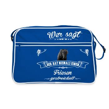 Friesen chance - Sac Retro - bleu/blanc - Devant