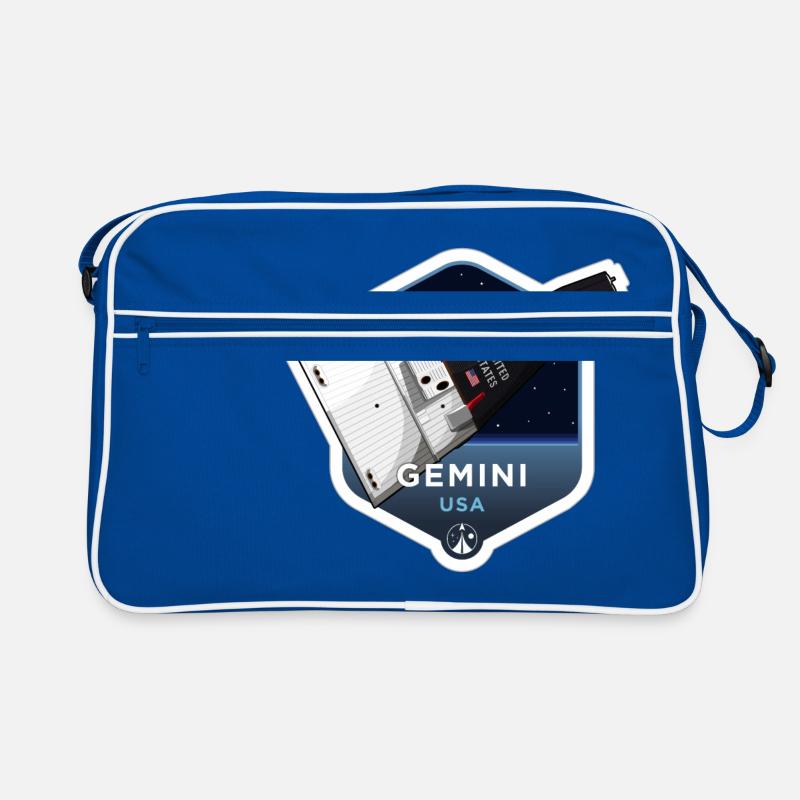 Space Race Series: GEMINI (Large print) - Retro Bag - blue/white