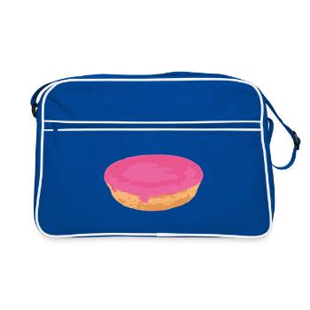 Casse-croûte : le gâteau rose de la cantine ! - Sac Retro - bleu/blanc - Devant