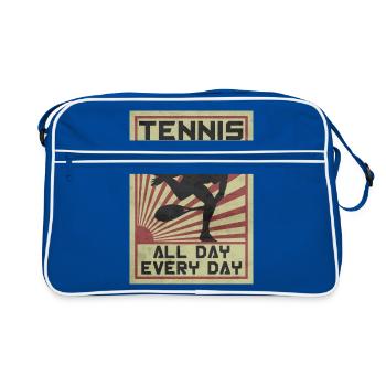 Niña de tenis. Todo el día, toda la noche. - Sac Retro - bleu/blanc - Devant