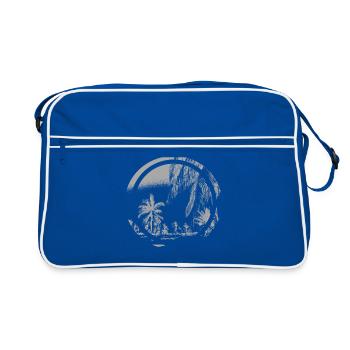 Palm trees palm cool design - Retro Bag - blue/white - Front