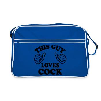 This guy loves cock - Sac Retro - bleu/blanc - Devant