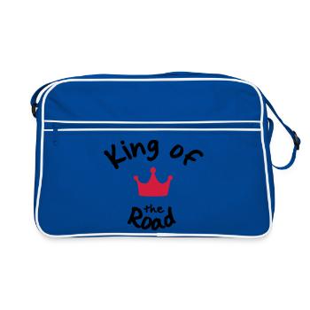 Biker - Retro Bag - blue/white - Front
