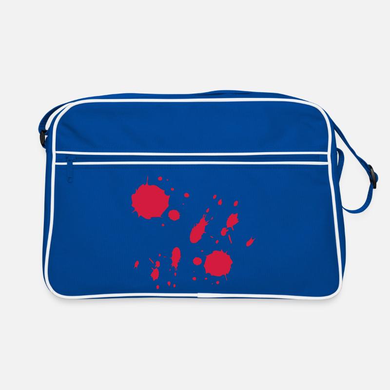 Rote Farbspritzer Abstrakt Muster Retro Tasche