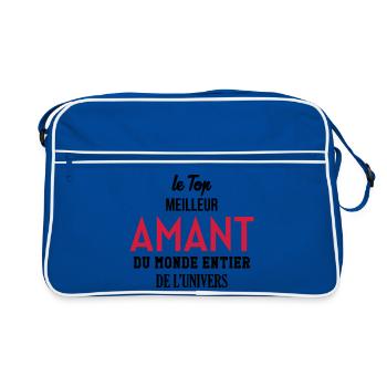 Amant / Maîtresse / Sexy / Sexe / Drague / Mariage - Retro Bag - blue/white - Front