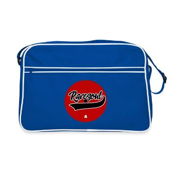 Rare étiquette de disque Soul Vinyl Red Side A - Sac Retro - bleu/blanc - Devant