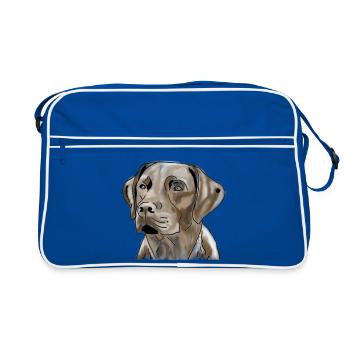 Labrador - Retro Bag - blue/white - Front