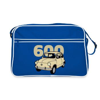 600 beige v2 - Retro Bag - blue/white - Front