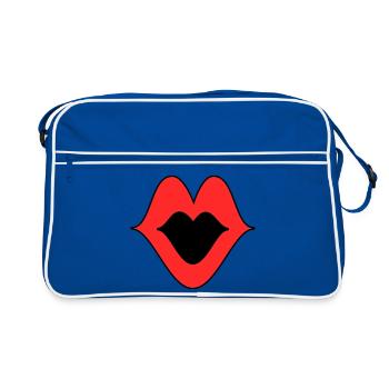 HUMOR. QUOTATION. MESSAGE. RETIREMENT. ANNIVERSARY. - Retro Bag - blue/white - Front