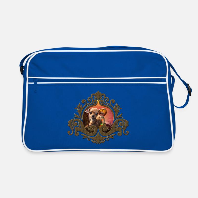 La petite fée et le faon mignon Sac Retro