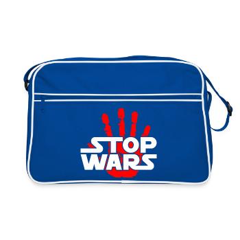 Arrêtez les guerres - Sac Retro - bleu/blanc - Devant
